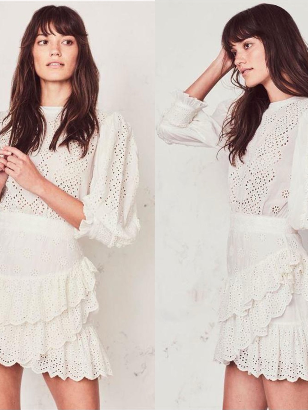 Loveshackfancy Lorelei Eyelet Ruffle Mini Dress